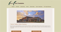 Desktop Screenshot of carvercenterfoundation.org
